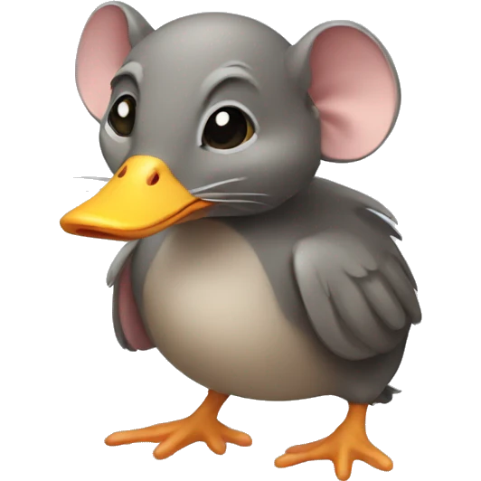 rat mixed with a duck emoji