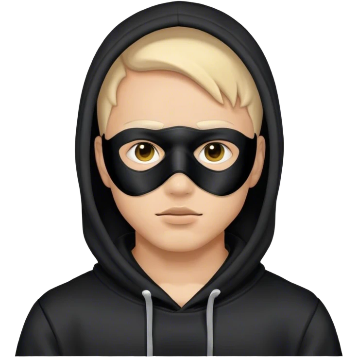 the Man with hoodie and Black mask emoji