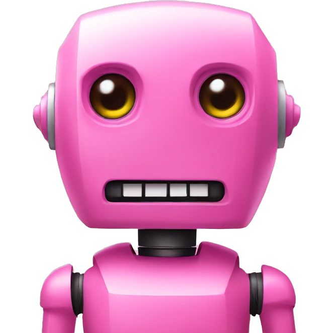 Pink robot emoji