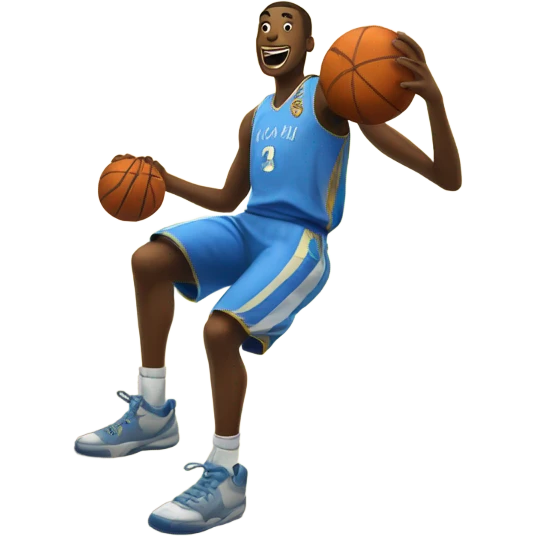 Basketball player falling off a cliff emoji