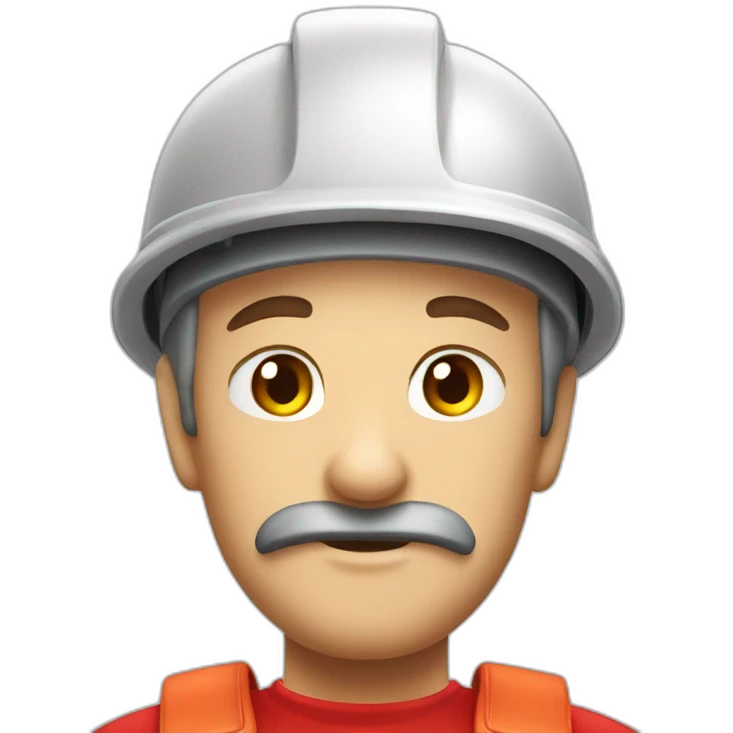 plumber mustage in red emoji