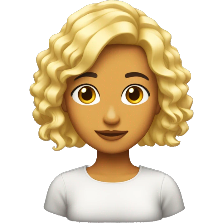 Chica con el pelo corto morena emoji