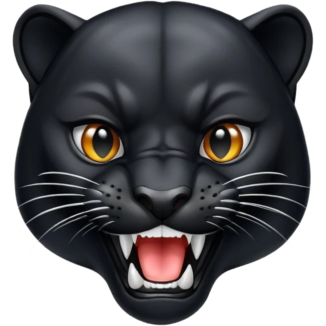 Una pantera mostrando sus dientes emoji