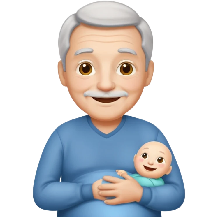 Pregnant grandpa emoji