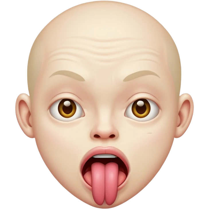 ugly 🥺👀 emoji with tongue out emoji