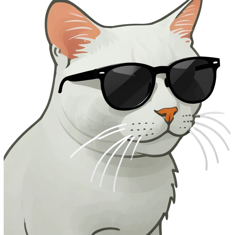 Cat with sunglasses emoji