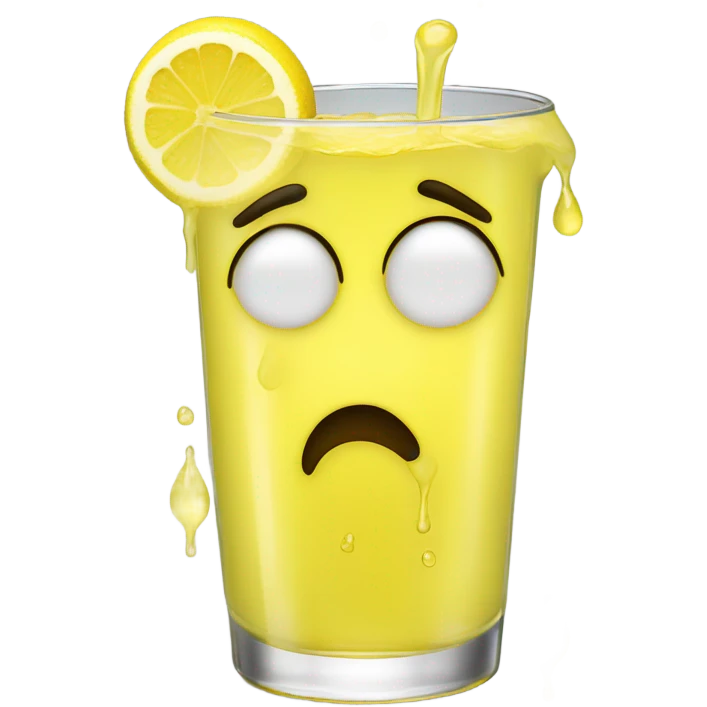 a crying emoji thats crying lemona emoji