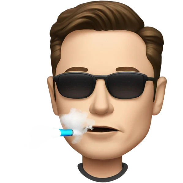 Elon Musk Vaping emoji
