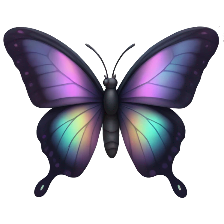 Dark Iridescent butterfly  emoji