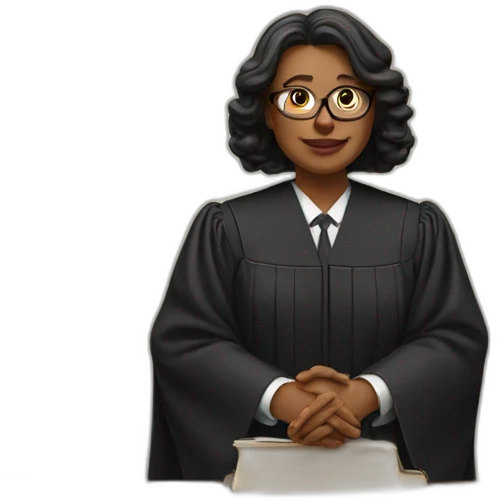 judge shows heart by her hands emoji