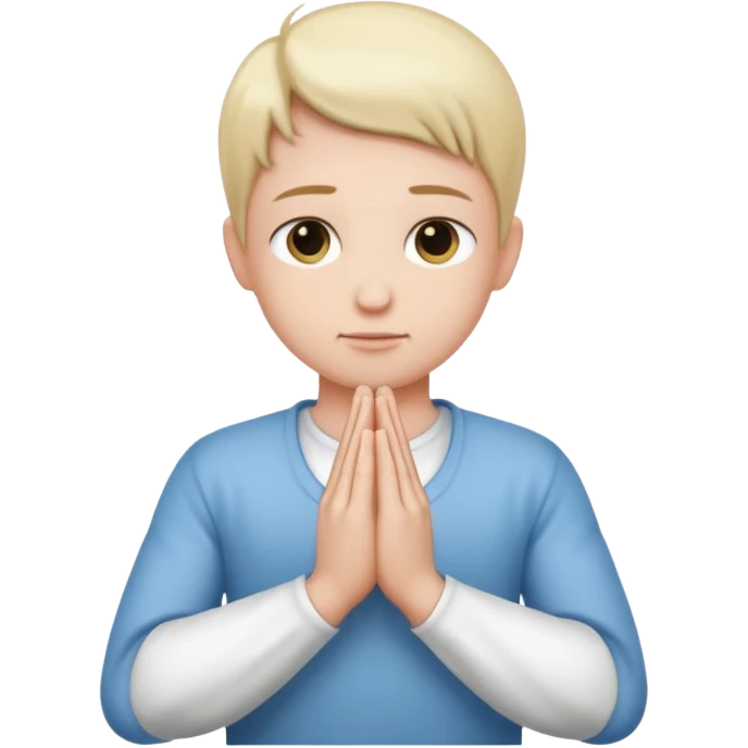 Praying arms white sleeves emoji