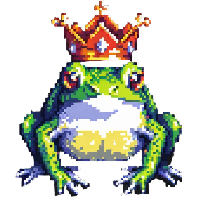 crowned frog emoji
