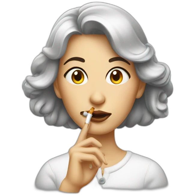 femme qui fume cigarette emoji