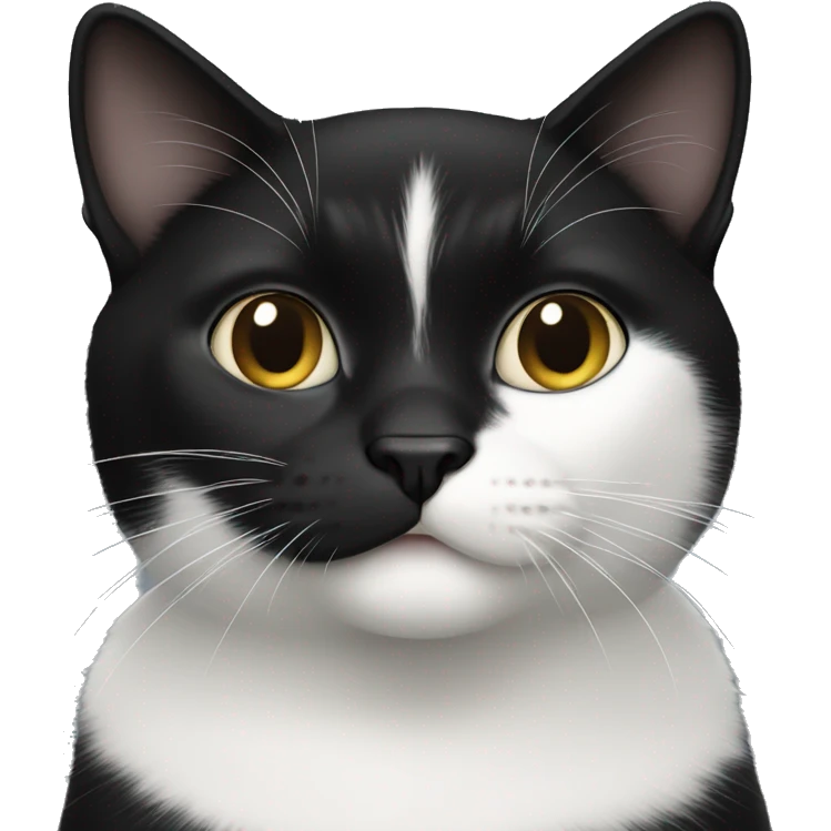 a black and white cat emoji