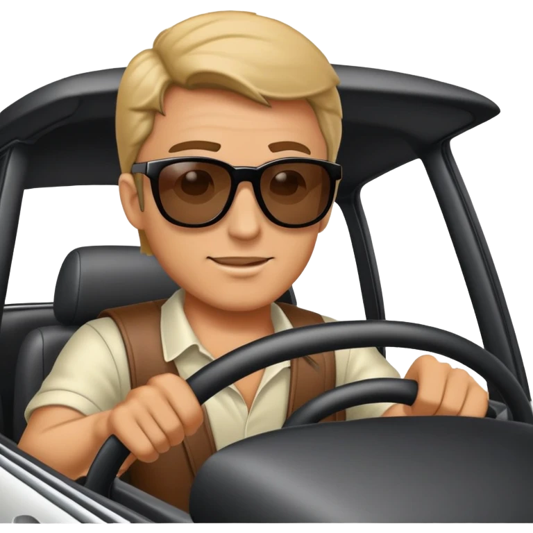 hombre conduciendo un coche emoji