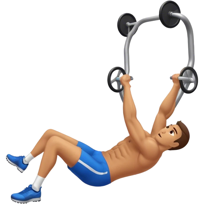 man laying down bicycle-crunches exercise emoji