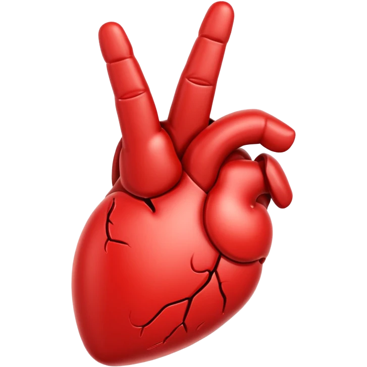 Heart with middle finger only emoji