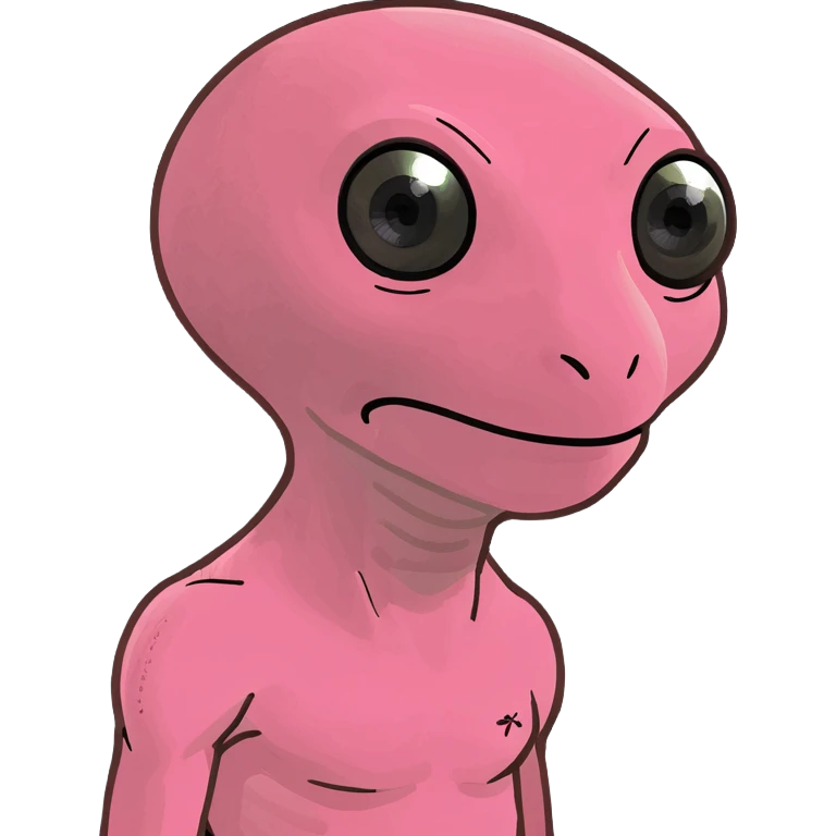 Pink alien  emoji