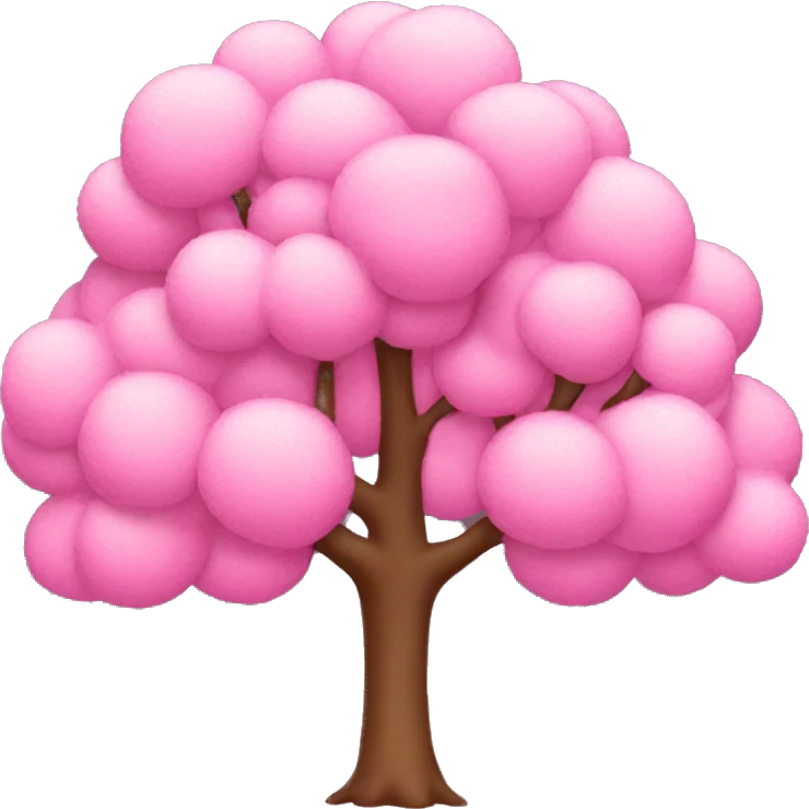 Pink tree with white bow emoji