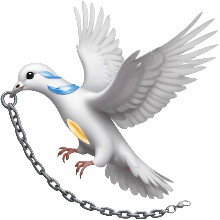 Freedom, the dove flies away, the chains are broken emoji