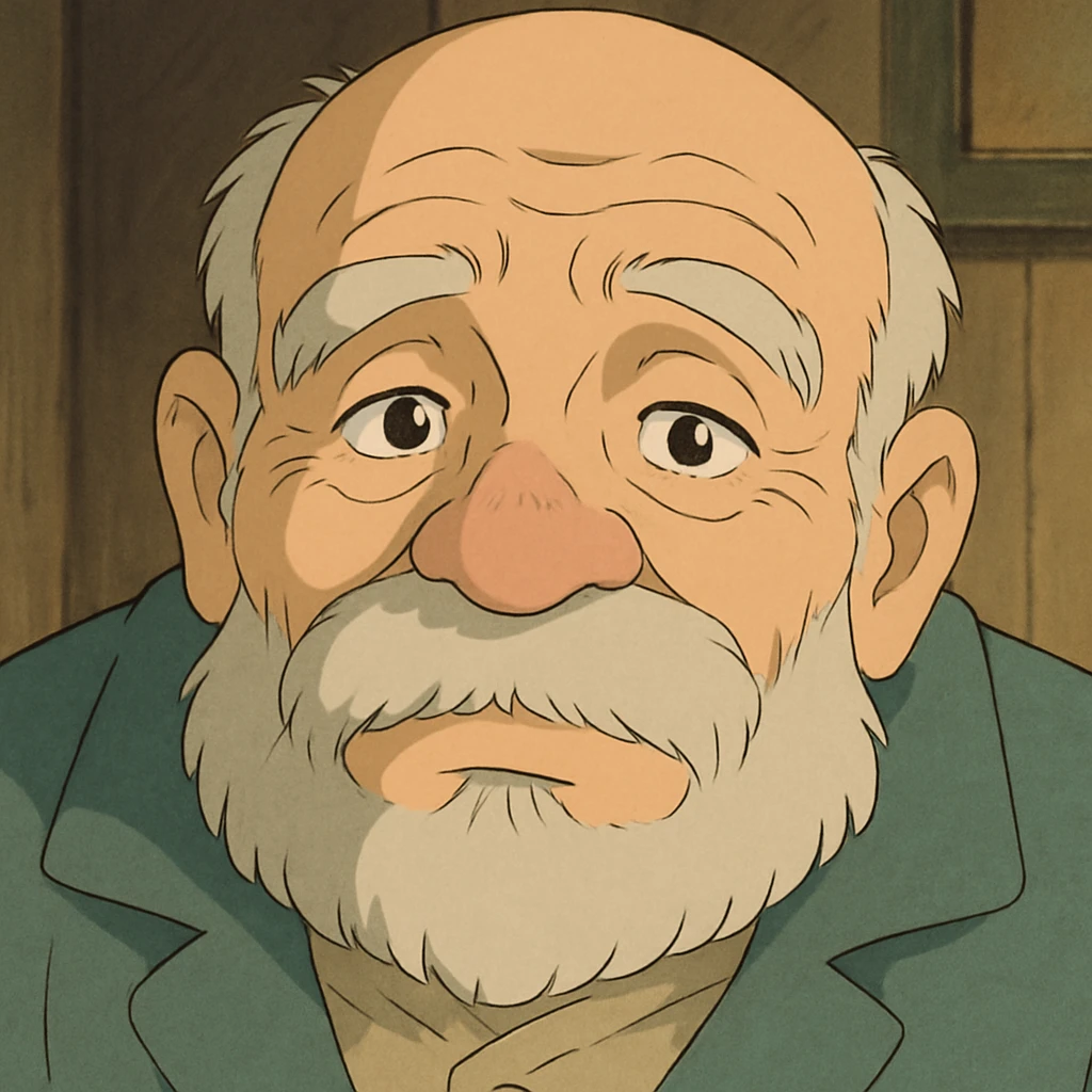 old man closeup face emoji