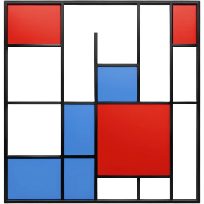 Piet Mondrian, Composition with Red Blue and Yellow painting  emoji