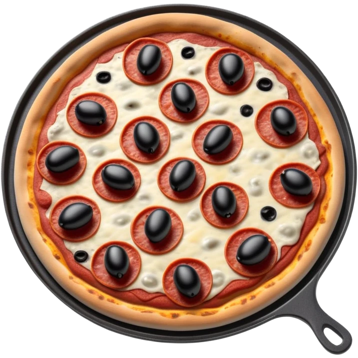 Pepperoni and black olive pizza  emoji