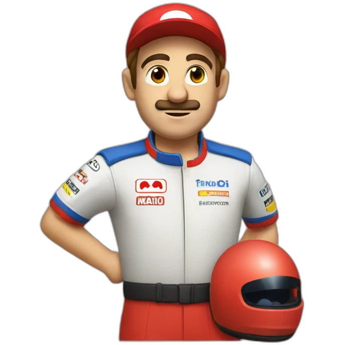 mario formula one driver emoji
