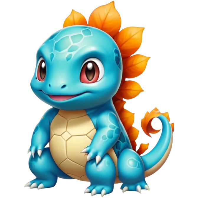 Shiny Exotic Bulbasaur-Squirtle-Charmander-Hybrid-Creature emoji