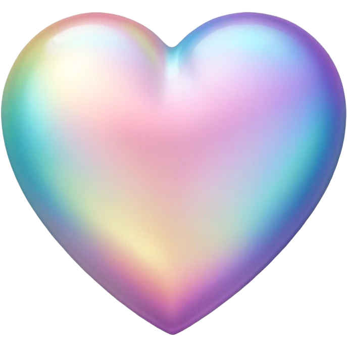 Pastel gradient hue iridescent heart emoji