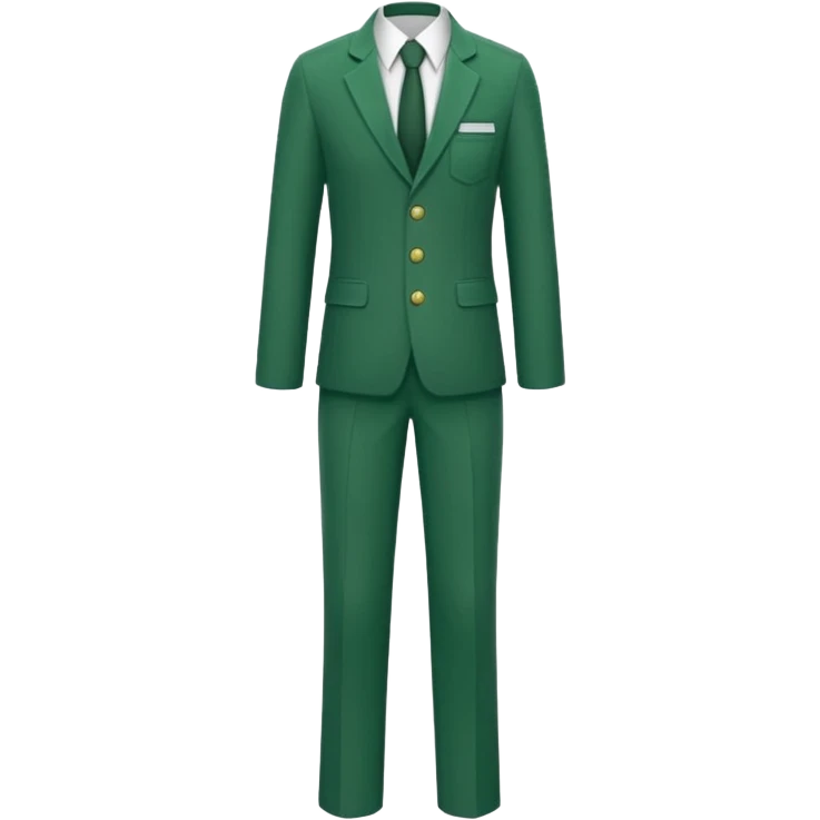 green academia uniform with pants emoji