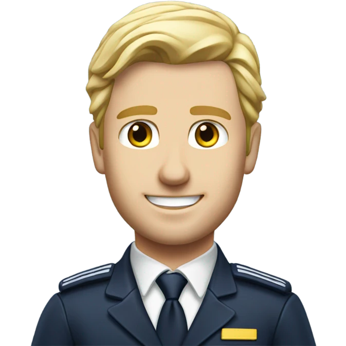 male Lufthansa and pilot and blonde hair emoji