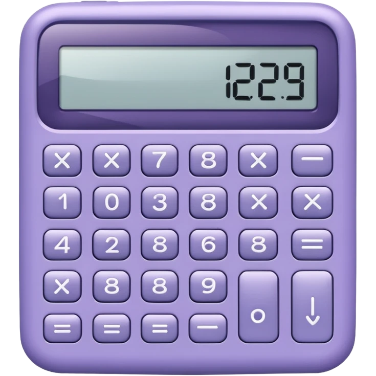 blank blueish LILAC CALCULATOR emoji