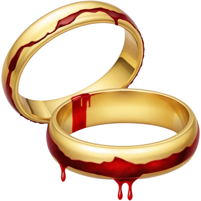 2 bloody wedding rings emoji