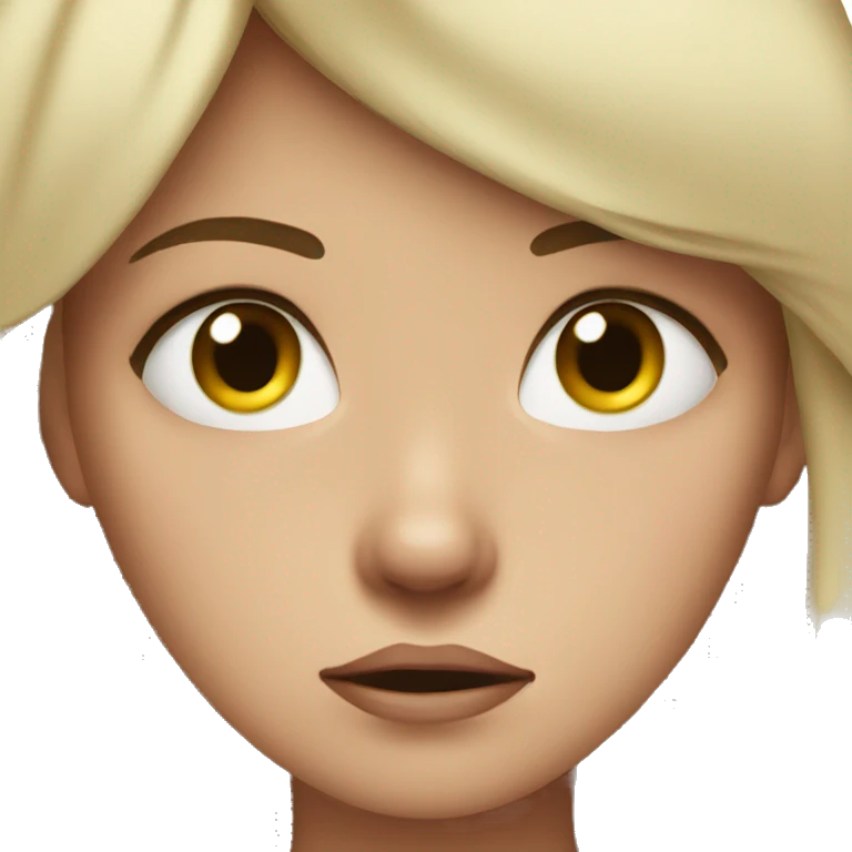 Cool girl face crying  emoji