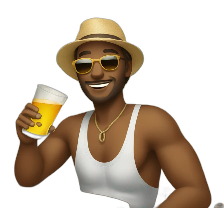 drinking beach emoji