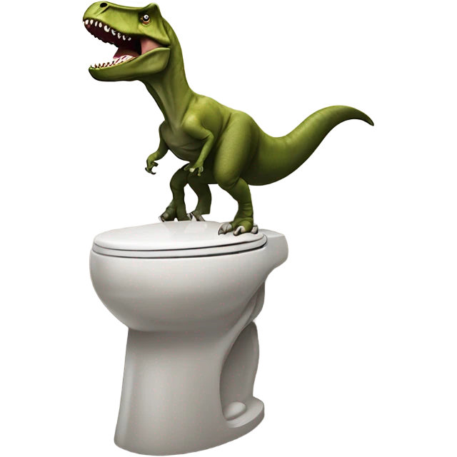 T. rex on a toliet  emoji