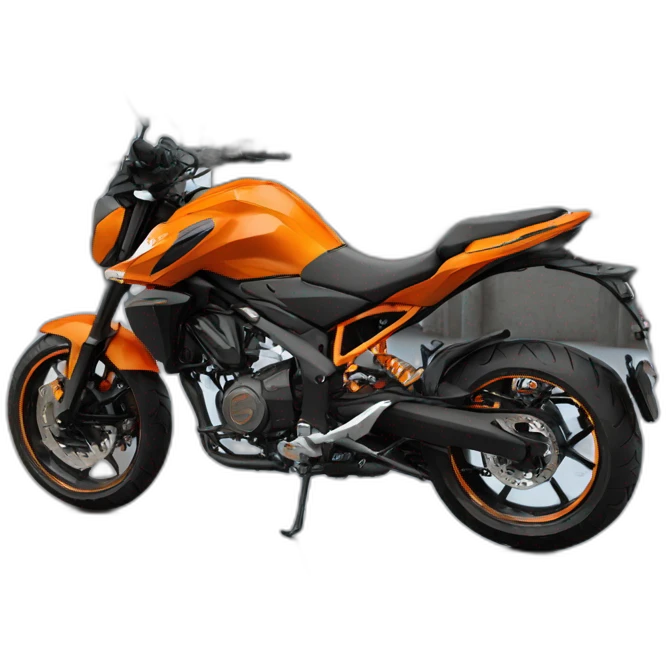 Moto duke 200 color naranja 2021 emoji