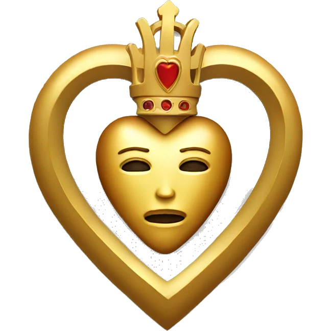 gold sacred heart emoji