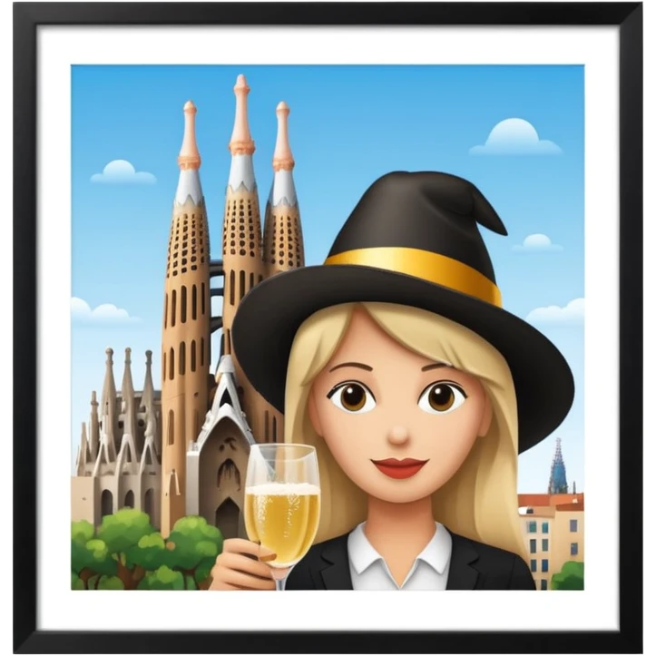 barcelona with sagrada familia emoji
