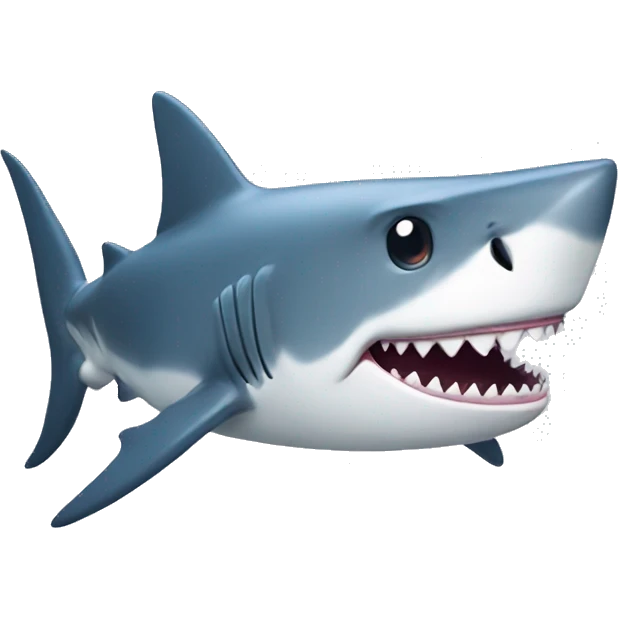 Shark with a sly smile emoji