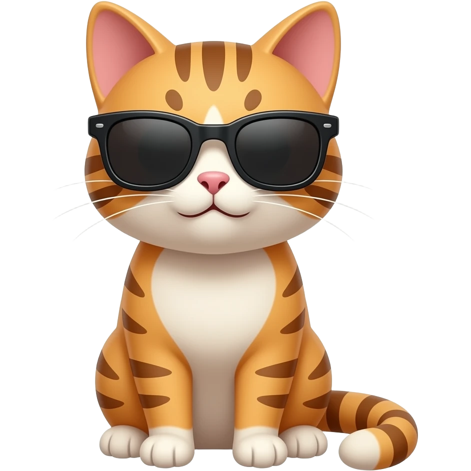 Cat wearing sunglasses emoji