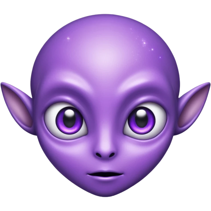 glitter purple alien emoji