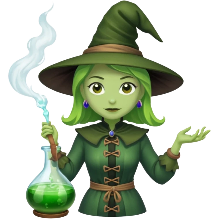 green witch cooking potion emoji