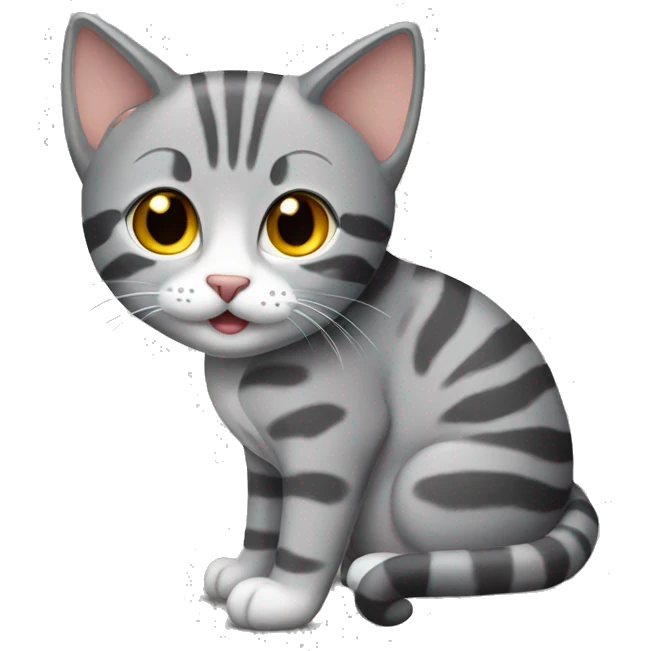 grey tabby cat emoji
