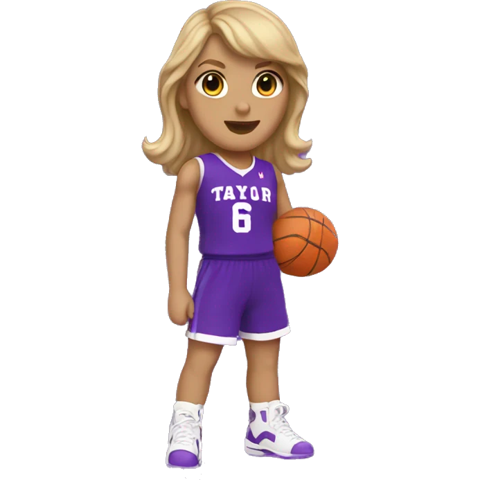 Taylor Swift wearing purple basketball uniform  emoji