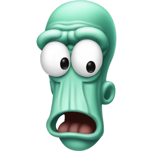 squidward with a very very big nose emoji