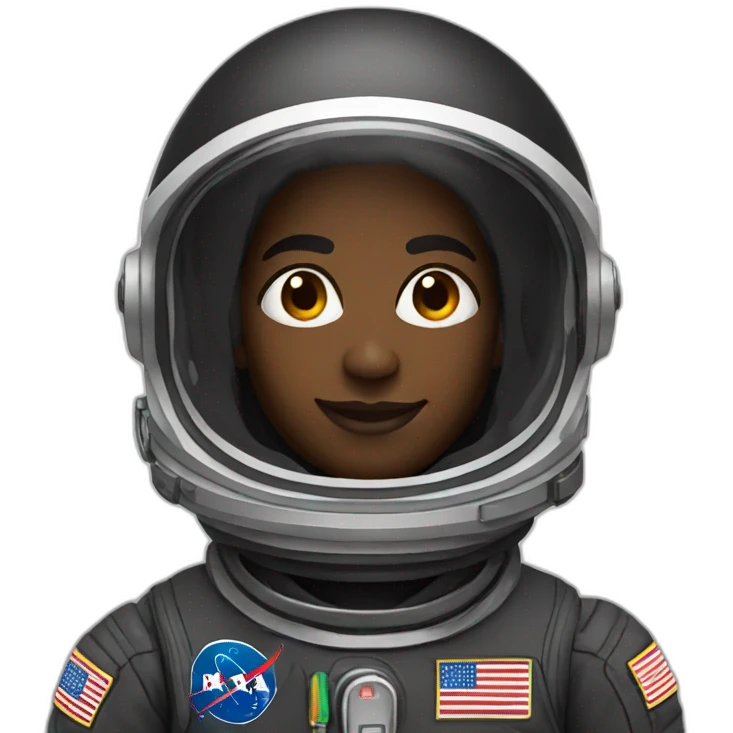 Cool black astronaut emoji
