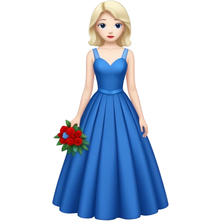 blue prom dress with flowers  emoji