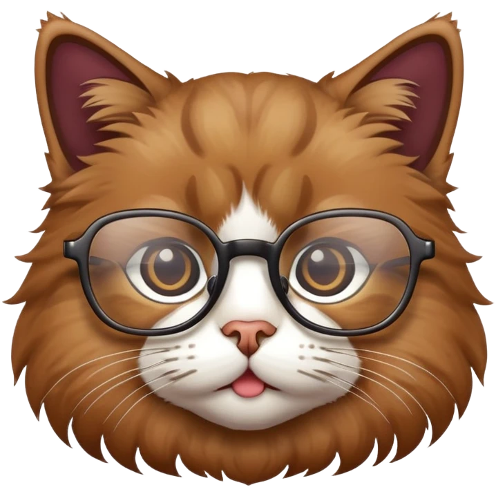 Gato con lentes emoji
